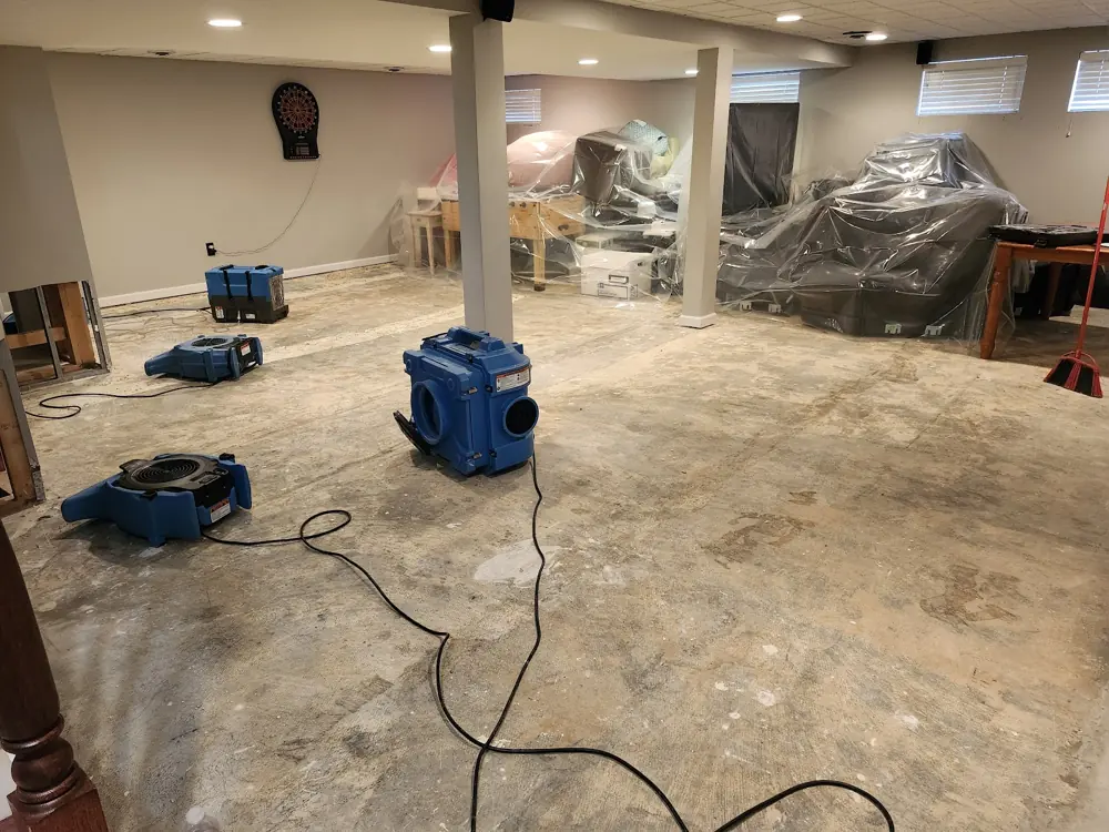 Restoration equipment on a Torrance job